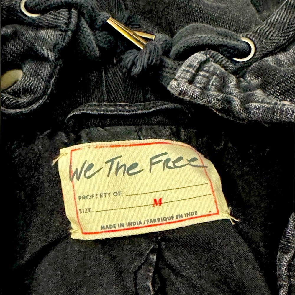 FP Movement by Free People Dark Gray Hooded Jean Jacket - Picture 4 of 15